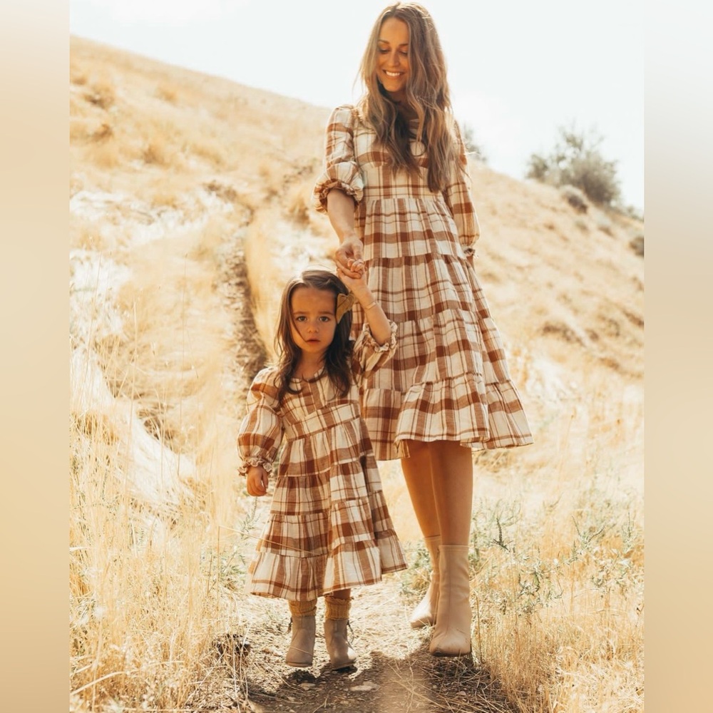 IVY CITY CO Smock Dress size XL Brown Neutral